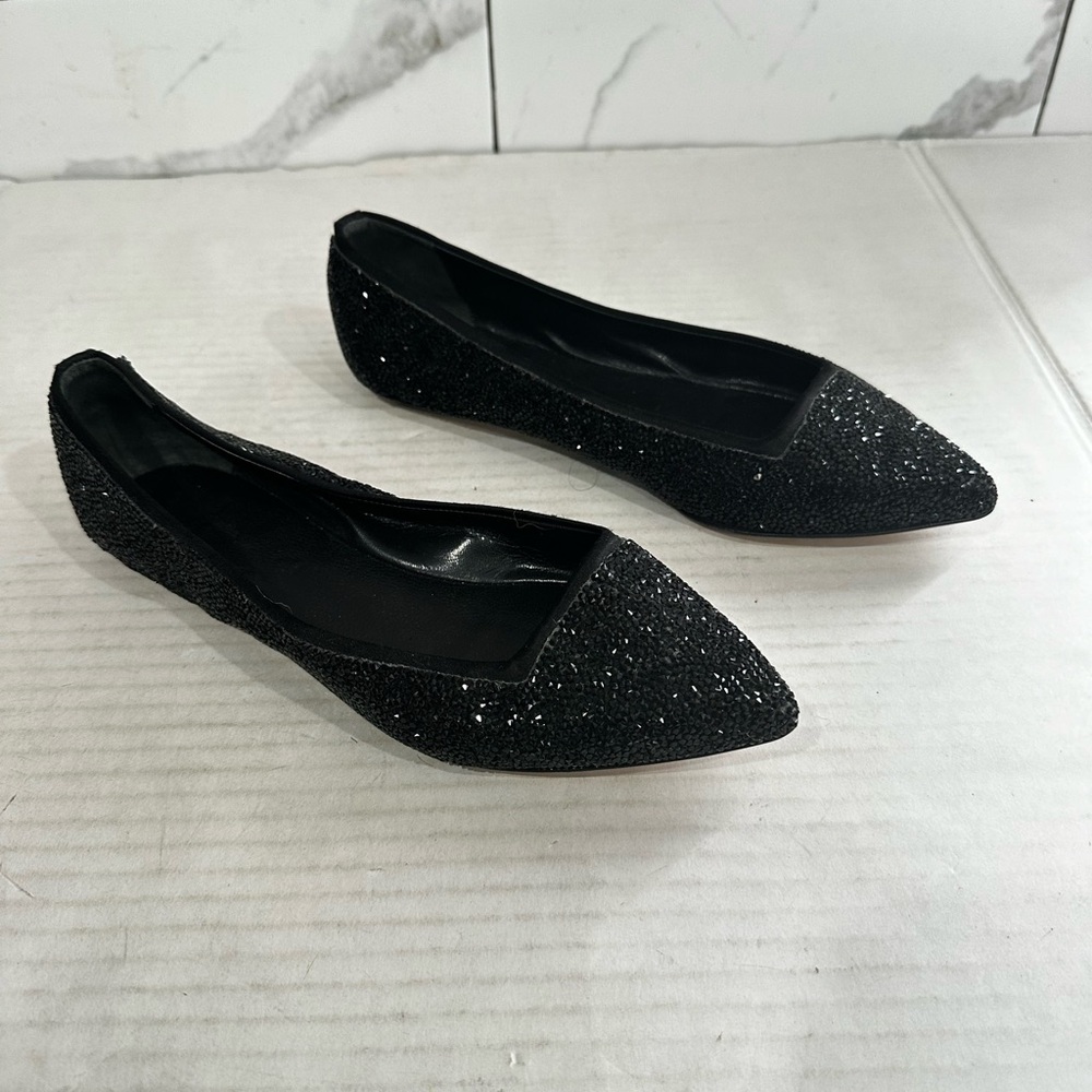 DUSICA DUSICA Beaded Leather Flat